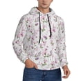 thumbnail image 2 of Cauagu Orchids Flowers for Men's Pullover Hooded Sweatshirt Athletic Casual Hoodie Aautumn Hoodie Sweatshirt for Men Pullover Casual Hooded Sweatshirt-3X-Large, 2 of 7