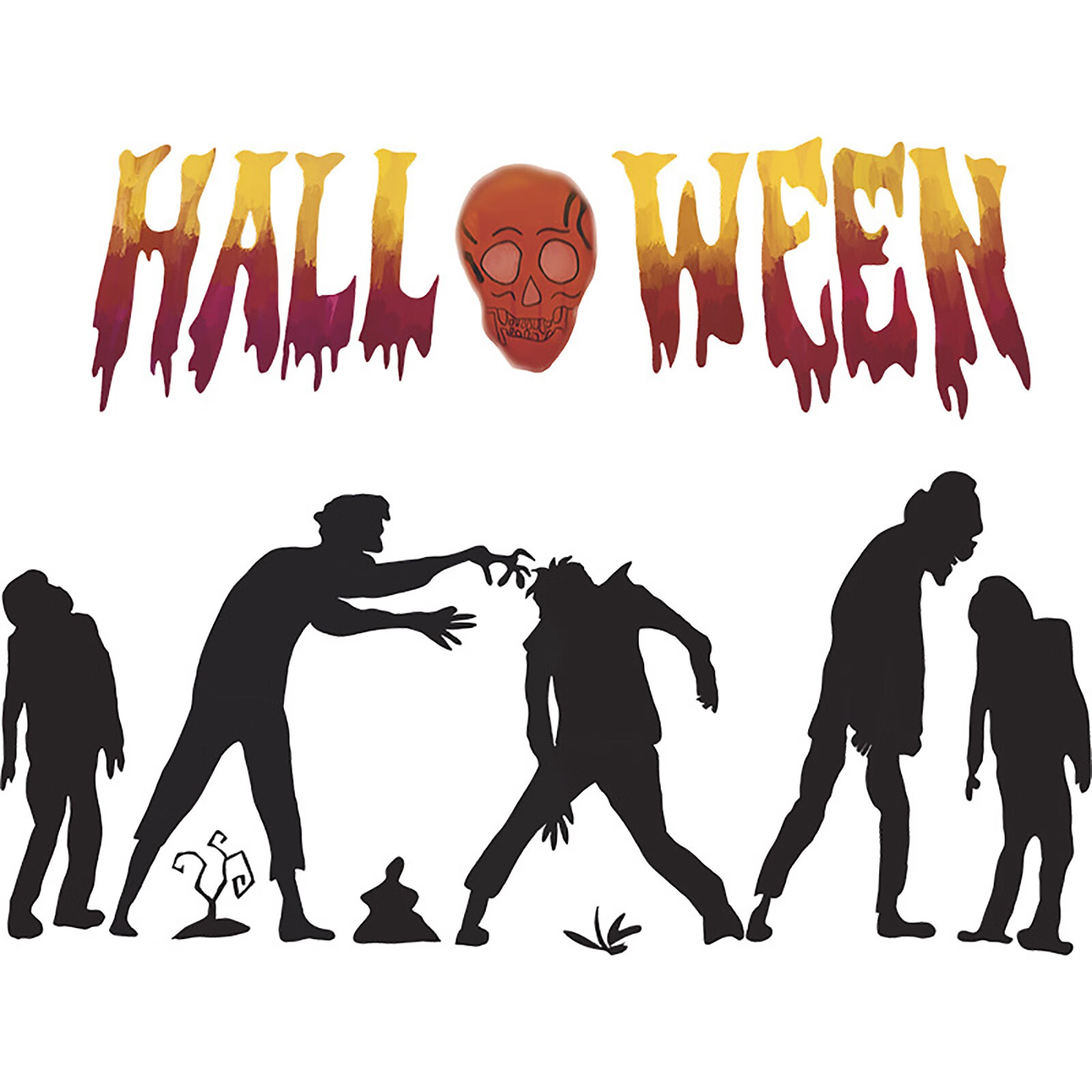 BOSTEY Halloween Window Sticker Pumpkin Witch Bat Window Sticker