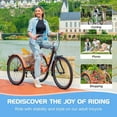 thumbnail image 5 of Lilypelle Adult Tricycles ,Three 24" Wheel Bike Cruiser Trike with Large Basket for Men, Women, 5 of 16