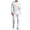 White, variant on Suits for Men One Button Long Sleeve Blazer and Full Length Pants Dress Formal Business Wedding Party Tuxedo Sets White XXXXL