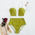 thumbnail image 2 of JAKANYQ Women'S Triangle Swimsuit Splicing Large Size Solid Color Swimsuit Lightweight Flowy Swimsuit, S, 2 of 4