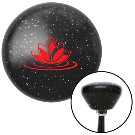 American Shifter Red Flower on Water Black Retro Metal Flake Shift Knob with M16 x 1.5 Insert Auto Brody