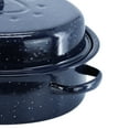 thumbnail image 3 of Oster Castillo 16.5 x 13 Inch Enamel on Steel Roaster Pan with Lid in Navy Blue, 3 of 5