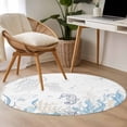 thumbnail image 4 of Seahorse Coastal Round Area Rug 3.3Ft Washable Circle Rugs for Dining Room Table, Summer Beach Ocean Nautical Coral Non-Slip Carpet Floor Mats Indoor Outdoor Carpet Runner Aesthetic Home Decor, 4 of 8