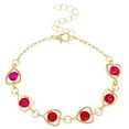 thumbnail image 2 of Conjunto de collar, pendientes y pulsera de cristal para mujer, regalo de San Valentín, collar de aleación., 2 of 5
