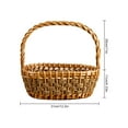 thumbnail image 2 of Wicker Basket Brown Woven Basket Portable Flower Baskets for Bride Girl,Floral Packaging Woven Basket,Flower Arrangement Baskets, 2 of 20