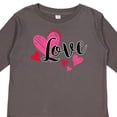 thumbnail image 4 of Inktastic Valentine's Day Love with Pink and Red Hearts Boys or Girls Long Sleeve Toddler T-Shirt, 4 of 5