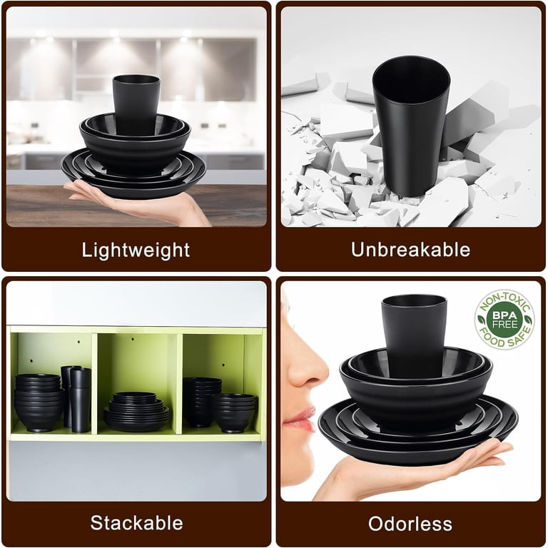 Eco-Friendly Plastic Dinnerware Set, Service for 4 photo 3