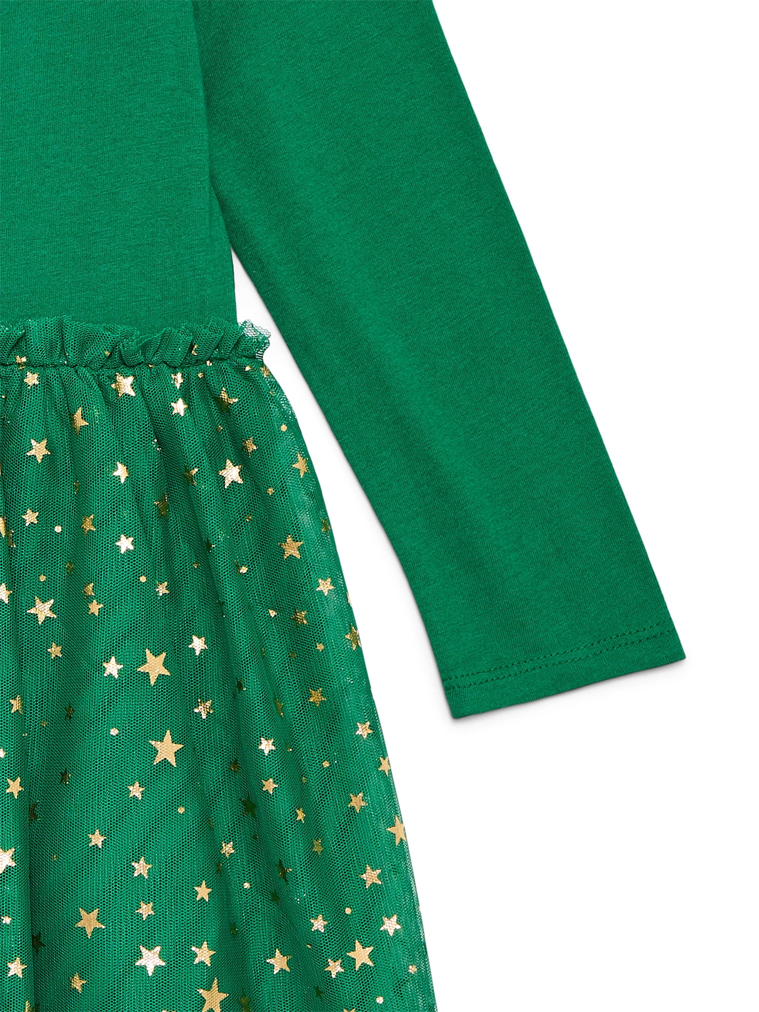 Holiday Time Toddler Girls' Christmas Tutu Dress with Long Sleeves, Sizes 12M-5T