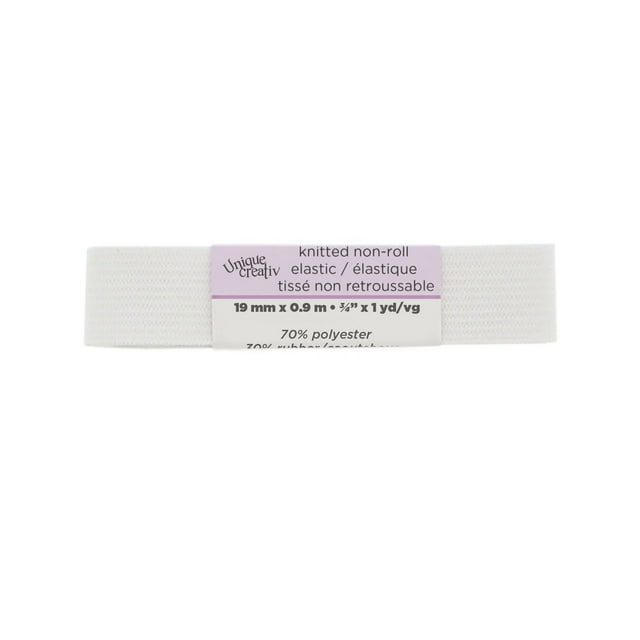 Unique Creativ Knitted Non-Roll White Elastic