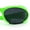 Green - Black, variant on Mens Classic 90s Oval Cropped Bottom Wrap Around Sport Plastic Sunglasses Green - Black