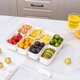 thumbnail image 4 of Contenedor de caja de aperitivos, bandeja de aperitivos dividida transparente con tapa, contenedor de caja de aperitivos portátil hermético, bandeja de servir dividida para embutidos, frutas, verduras, 4 of 4