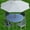 Blue, variant on Sorfey Round Table Cover Fitted Picnic Tablecloth with Umbrella Hole, Black 42"