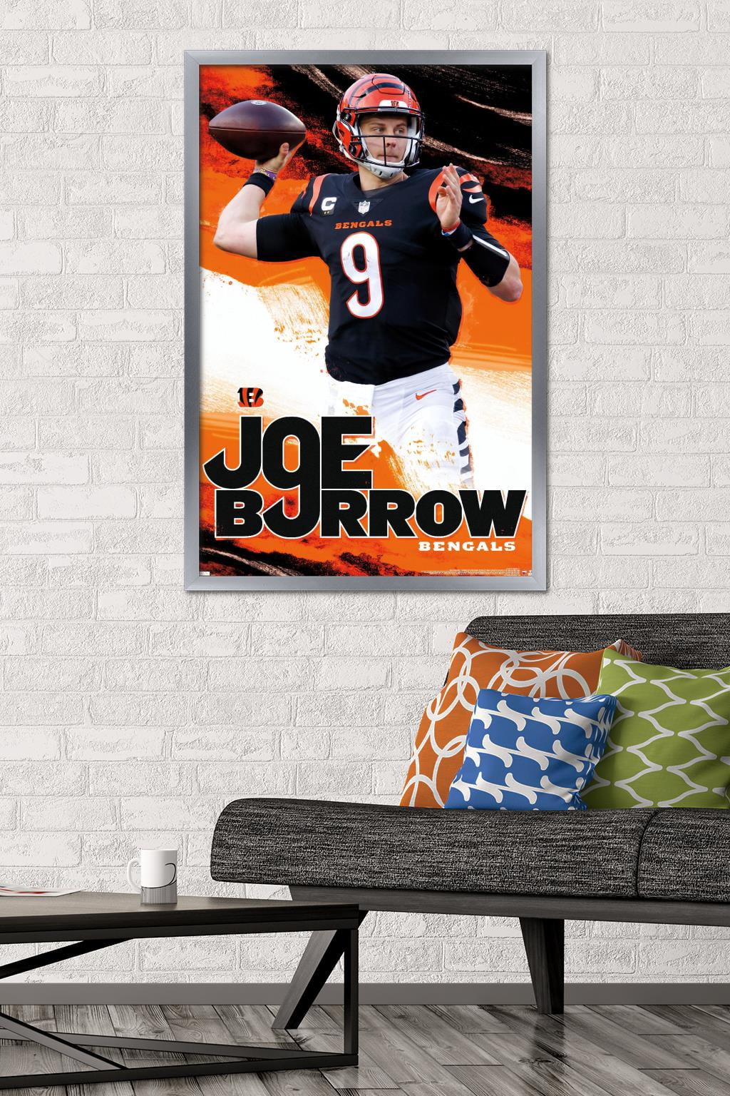 NFL Cincinnati Bengals - Joe Burrow 22 Wall Poster, 22.375" x 34" Framed