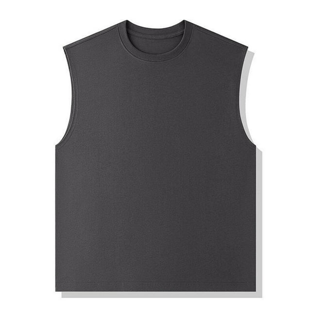 LOVZFMLL Tank Tops for Men Summertime Solid Color Casual Sleeveless Exercise Waistcoat T-shirt