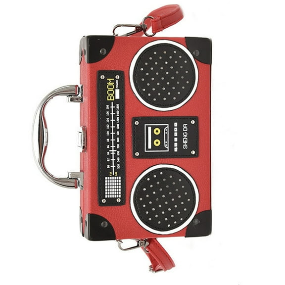 Necvior Women Tape Shape Shoulder Bag Clutches Purse Radio Shape Crossbody Messenger Bag