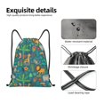 thumbnail image 4 of Sikiie Jungle Animals Drawstring Backpack Drawstring Bags, Draw String Back Bag for Sports, Gym, Travel, Swimming, Beach-Small, 4 of 6