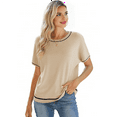 thumbnail image 6 of Womens Tops Trendy Casual Short Sleeve Shirts Crewneck Knit Sweater Top M, 6 of 7