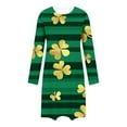 thumbnail image 5 of biudgviw St Patricks Day Sleep Shirts for Women Print Long Sleeve Nightgowns Casual Crewneck Short Pajama Dress Festival Outfits, 5 of 5
