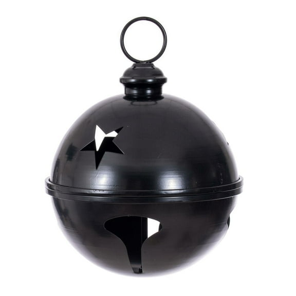 10" Black Iron Bell Ornament
