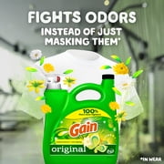 Gain Laundry Detergent Liquid with Odor Fighters, Original Scent, 154 fl oz, 107 Loads