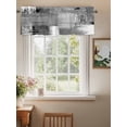 thumbnail image 2 of Abstract Art Valances for Windows Gray White Mottled Color Block Oil Painting Rod Pocket Curtains Valance Short Window Treatment Drapes for Living Room, Bedroom Bathroom 42"&nbsp;W x 18" L, 2 of 5