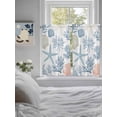 thumbnail image 4 of Coral Coastal Tier Curtains 45 Inches Long, Summer Beach Starfish Nautical Shell Window Treatment Curtain Drapes, Small Curtain Drapes for Bathroom Laundry Room, 27.5"x45", 2 Panels, 4 of 7