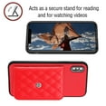 thumbnail image 3 of Allytech iPhone XS / iPhone X Wallet Case with Hand Wrist, PU Leather RFID Blocking Cards Slots Shockproof Stand Feature Bumper Magnetic Closure Slim Shell Phone Case for Apple iPhone XS/X, Red, 3 of 9