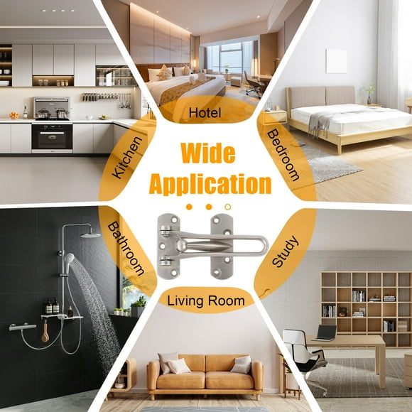 Becaristey Prevent Theft With Reliable Anti-Theft Clasp Locks Wide Application Security Door Chain Latch