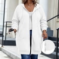 thumbnail image 4 of Maplenight Women's Plus Size Zip Up Hoodie Long Sleeve Full Zip Hooded Sweatshirts with Pockets Casual Loose Fall Jackets, 4 of 6