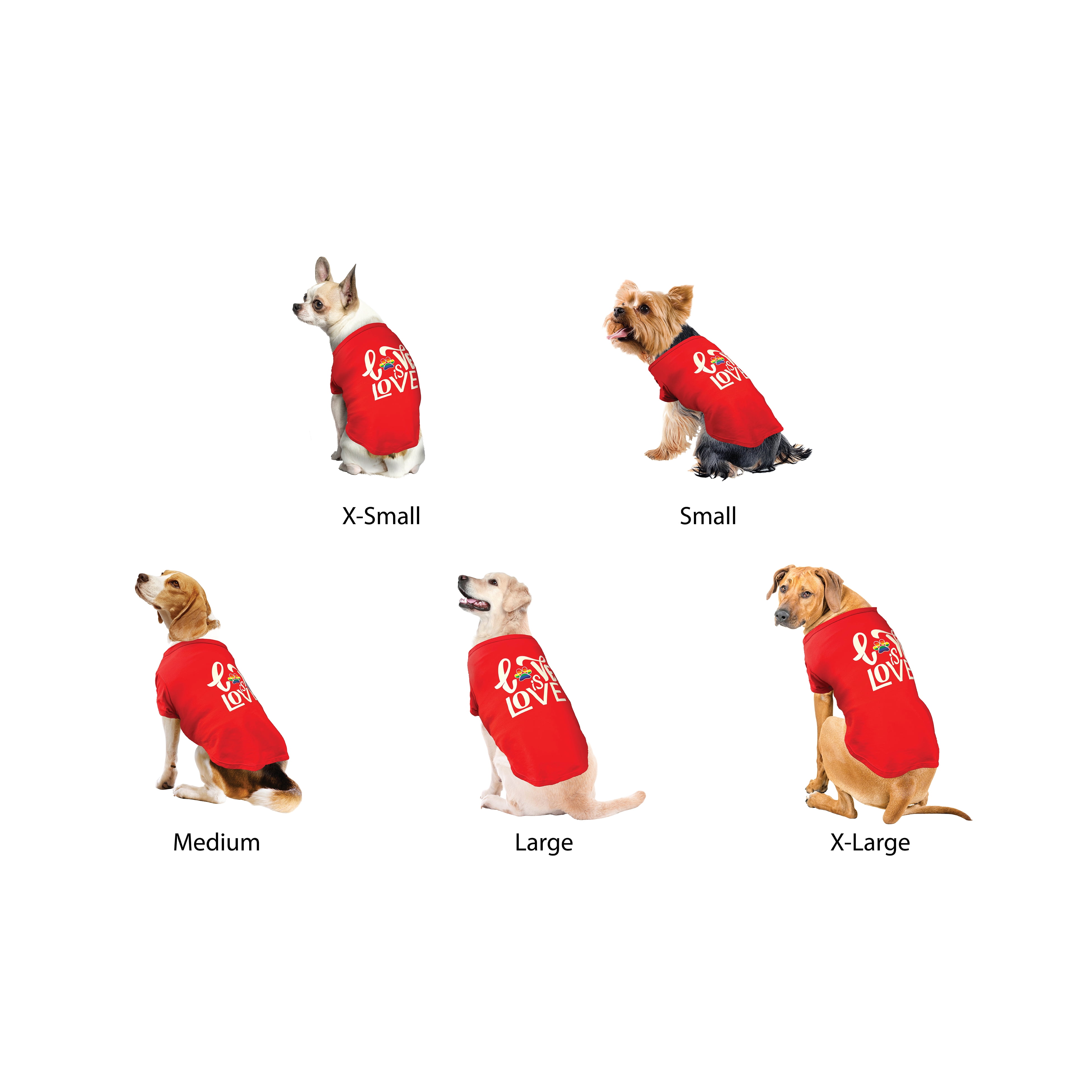 Best Furry Friends T-Shirt for Dogs or Cats, Pride Love, Large