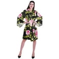 thumbnail image 2 of Moomaya Printed Womens Kimono Sleeve Robes Satin Silk Getting Ready Bridal Robe Coverup, 2 of 7