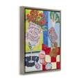 thumbnail image 2 of Stupell Industries Modern Kitchen Checkered Still Life Brown Floating Frame Canvas Art, 25 x 31, by Melissa Wang, 2 of 8