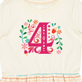 thumbnail image 4 of Inktastic 4th Birthday Party Photo Number 4 Girls Toddler Dress, 4 of 5