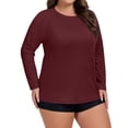 thumbnail image 4 of Women Long Sleeve UV Protection Shirts Rash Guard Casual Tops Sun Protection Workout Hiking T Shirts for Women, 4 of 5