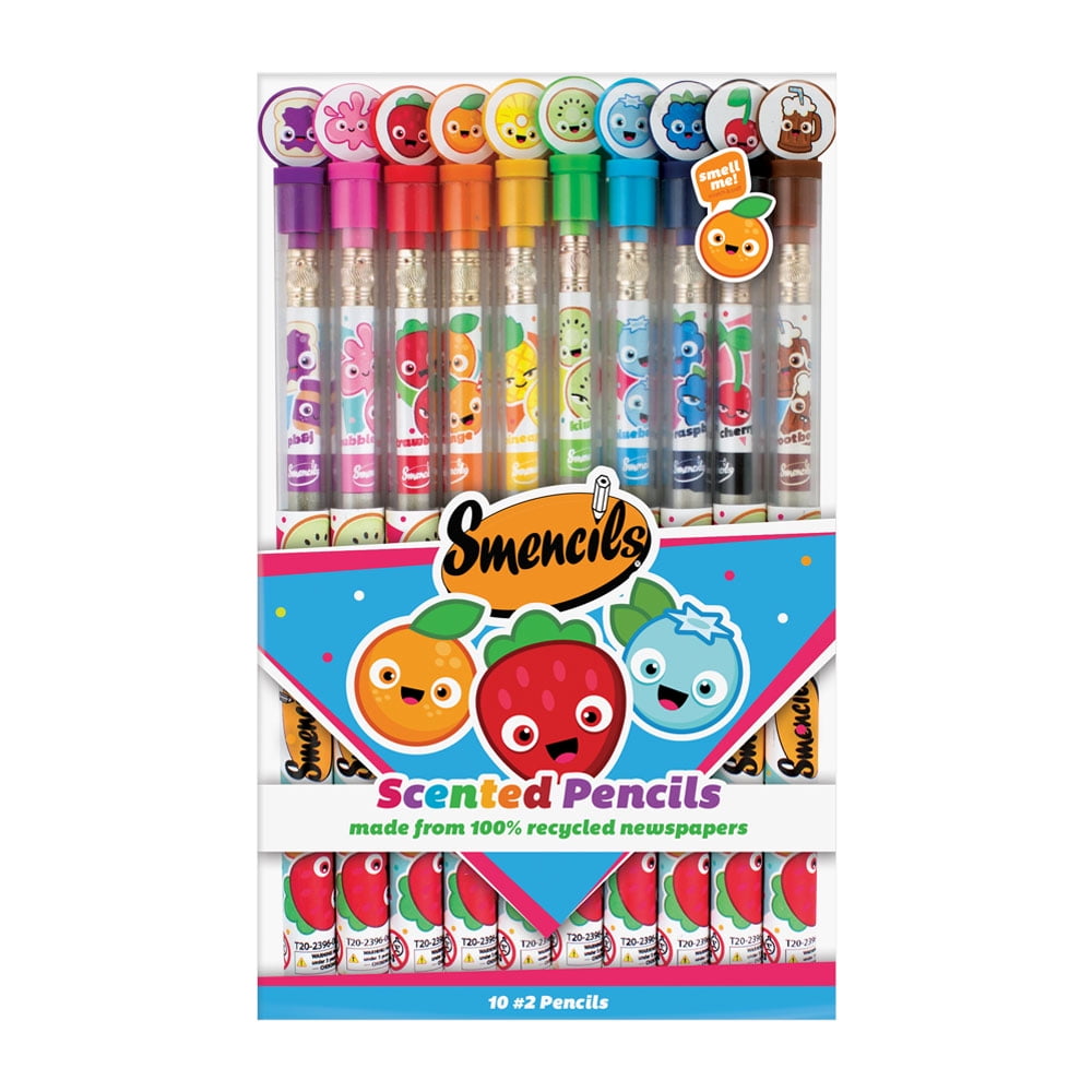 Gummy Bear Scented Pencil Topper Set Bright Colors Delicious Smelling Scents 