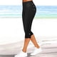 thumbnail image 2 of Leggings capri de cintura alta para mujer: pantalones de yoga elásticos, corte ajustado, capris deportivos con cintura elástica., 2 of 6