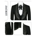 thumbnail image 2 of Beauty-Emily Men’s 3-Piece Luxury Rhinestone Suit, Slim Fit Single-Breasted Blazer, Vest & Pants Set, Formal Attire for Prom, Wedding, Party & Banquet, 2 of 8