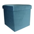 thumbnail image 2 of ecWorld Enterprises, Inc. Modern Foldable Fabric Cube Storage Stool Ottoman Lilac, 2 of 5