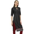thumbnail image 2 of Bimba Women's Designer Black Printed Tunic Top Sassy Kurta Festive Kurti-26, 2 of 5