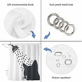 thumbnail image 4 of Cats Showering Shower Curtain, Waterproof Shower Curtains for Bathroom, Modern Abstract Art Funny Animals Washable Fabric Bathtub Curtain Set Bath Decor with 12 Hooks Long 72"x84", 4 of 8