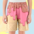 thumbnail image 2 of Ice Cream Boy Baseball Shorts Waffle Or Cone Quick Dry Preppy Shorts Kids Ice Cream Drip Track Short Pants Khaki 11 Y 12 Y, 2 of 4