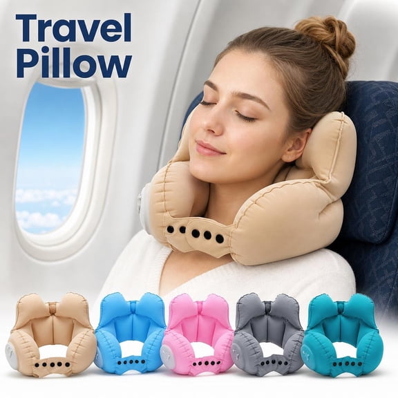 Inflatable Neck Pillow For Outdoor Travel Pillow Nap Pillow For Lightweight And Portable Use