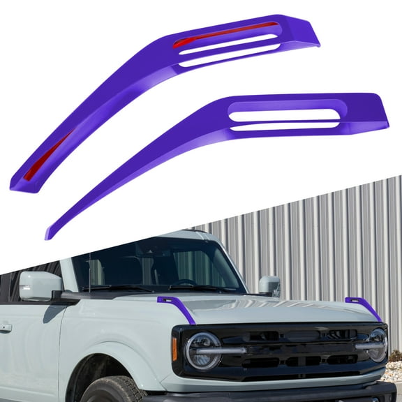 Engine Hood Hinge Cover for Ford Bronco 2021 2022 2023 2024 Front Hood Trail Sight Trim Cover Hood Side Release Handles Decoration Bezels Trim ABS Bright Purple Decor 1 Pair
