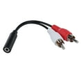 thumbnail image 3 of 3.5mm to 2RCA Sound Cable 3.5mm Adapter Cable for Home Theater Amplifiers Speakers Stereo 3.5mm Female to 2RCA Splitter, 3 of 9