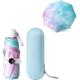 thumbnail image 1 of Compact Umbrella Windproof Folding Umbrella,Foldable Travel Umbrella,Mini 8 Ribs Umbrella with Capsule Case,UV Protection,Rainbow Portable Pocket Umbrella for Men, 1 of 4