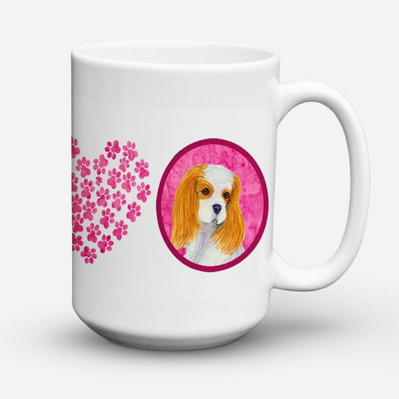 Pink Cavalier Spaniel Coffee Mug 15 oz