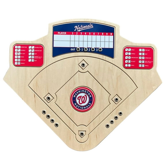 Washington Nationals Handcrafted Wood Baseball Game