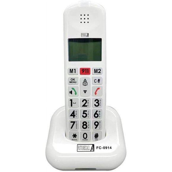 DECT Grande Fonctionnalité à Gros Boutons Améliorée Sans Fil avec Afficheur d'Appel CW Modèle No FC-0914 Future-Call