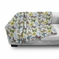 thumbnail image 3 of Butterfly Soft Flannel Fleece Throw Blanket, Colorful Watercolor Animals with Numerous Different Designs and Elements, Cozy Plush for Indoor and Outdoor Use, 50" x 60", Multicolor, by Ambesonne, 3 of 6